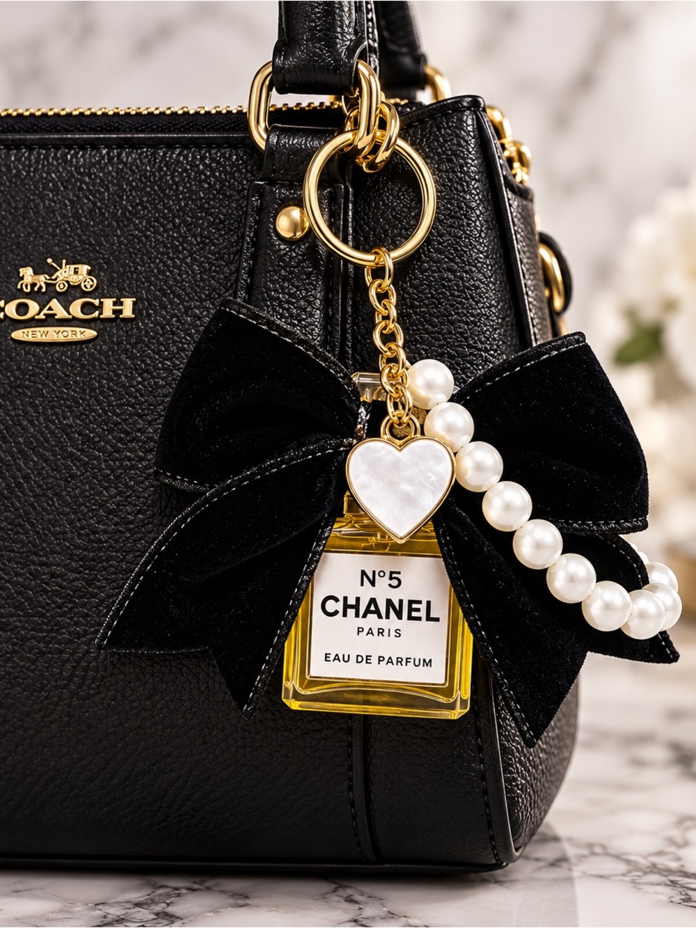 perfume bottle bag charm